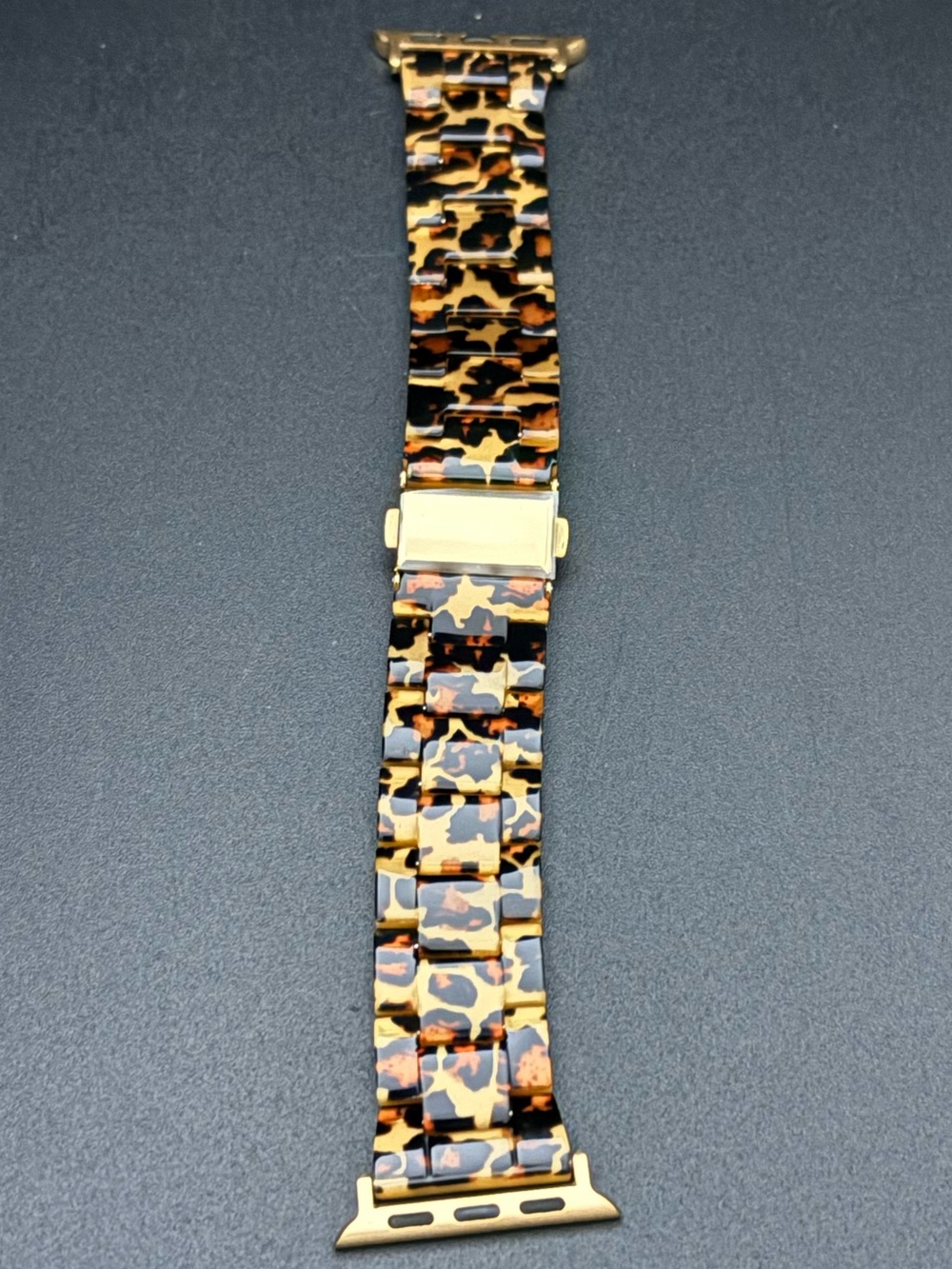 Plunder Private Label Leopard Print Apple Watch Band Gold Hardware 38/40/41mm